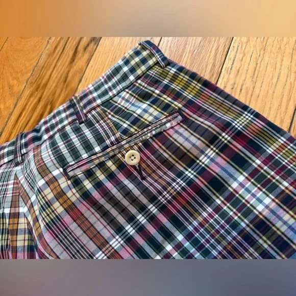 POLO RALPH LAUREN Madras Multicolor Plaid Shorts Men's Size 36 100% Cotton Golf - Picture 9 of 14